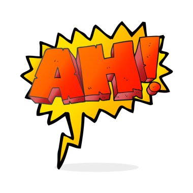 konuşma kabarcık karikatür Ah! Not