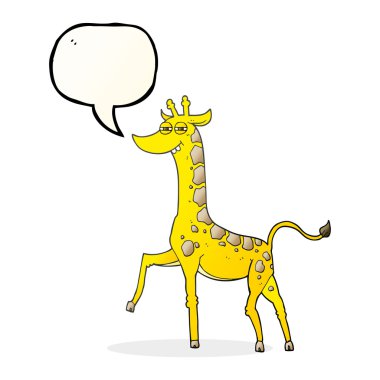 konuşma balonu çizgi film zürafayı