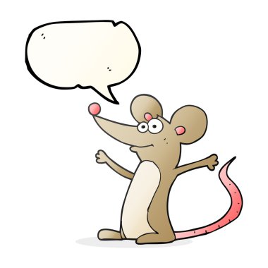 konuşma kabarcık karikatür fare