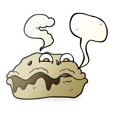 konuşma balonu çizgi film sıcak pasta