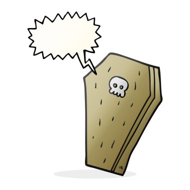 konuşma balonu çizgi film halloween tabut