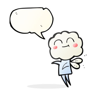 konuşma kabarcık karikatür şirin bulut baş küçük şeytan