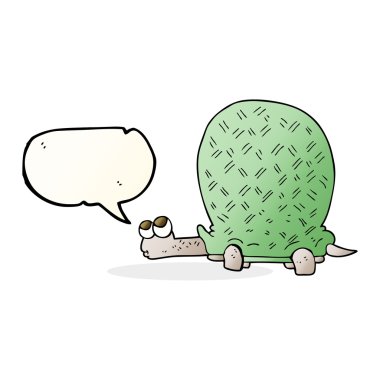 konuşma kabarcık karikatür kaplumbağa