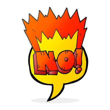 konuşma balonu karikatür Hayır! Not