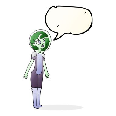 konuşma balonu çizgi film yabancı alan kız