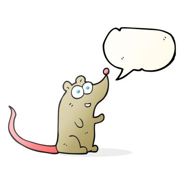 konuşma kabarcık karikatür fare