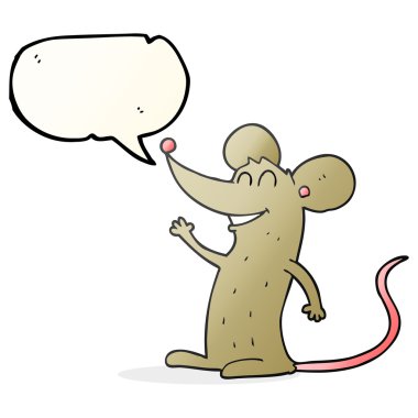 konuşma kabarcık karikatür fare