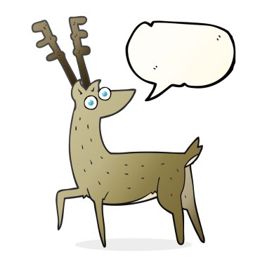 konuşma kabarcık karikatür geyik