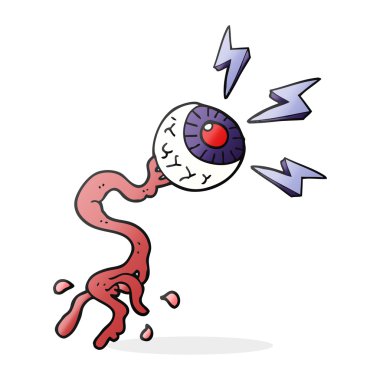 çizgi film brüt elektrik Cadılar Bayramı göz küresi