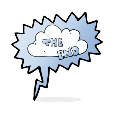 konuşma kabarcık karikatür End sembolü