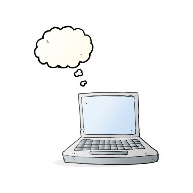 kabarcık karikatür dizüstü bilgisayar sanıyordum