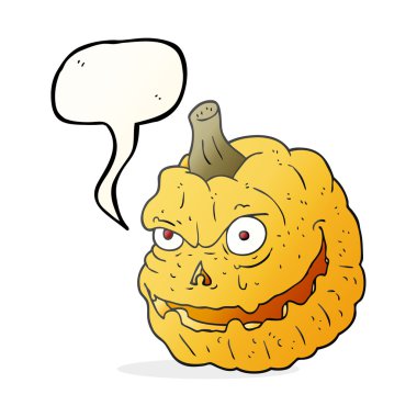 konuşma balonu çizgi film ürkütücü kabak