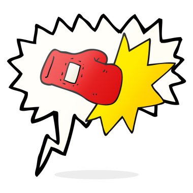 konuşma kabarcık karikatür Boks eldiveni