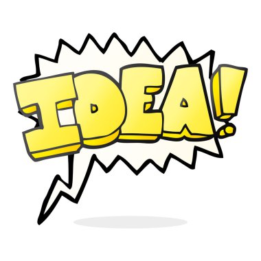 konuşma balonu çizgi film fikir sembolü