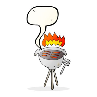 konuşma kabarcık karikatür Barbekü