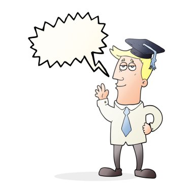 konuşma kabarcık karikatür mezunu