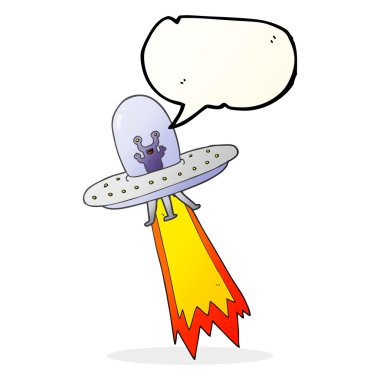 konuşma kabarcık karikatür uçan daire