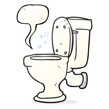 konuşma kabarcık karikatür tuvalet