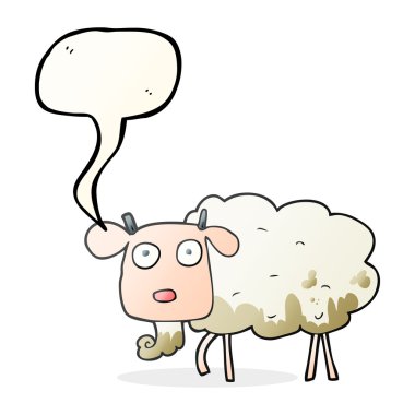 konuşma kabarcık karikatür çamurlu keçi