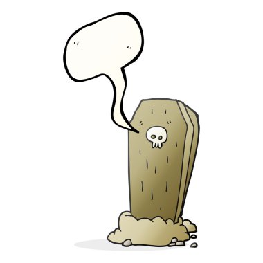 konuşma balonu çizgi film ürkütücü tabut