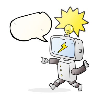 konuşma balonu çizgi film küçük robot