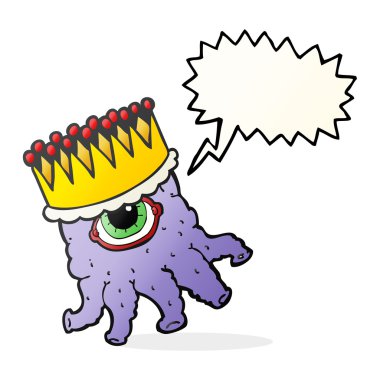 konuşma kabarcık karikatür uzaylı Kral