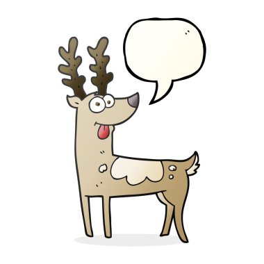 konuşma kabarcık karikatür Ren geyiği