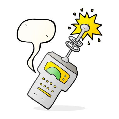 konuşma kabarcık karikatür fütüristik tarayıcı