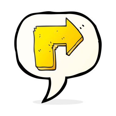 konuşma kabarcık karikatür oku