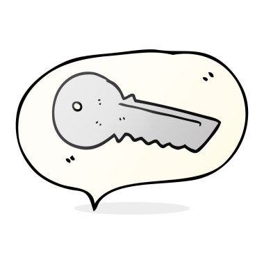 konuşma balonu çizgi film kapı anahtarı