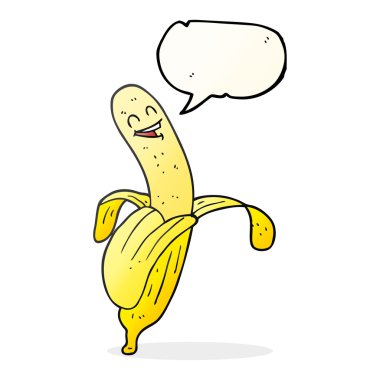 konuşma kabarcık karikatür muz