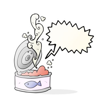 konuşma kabarcık karikatür ton balığı konservesi