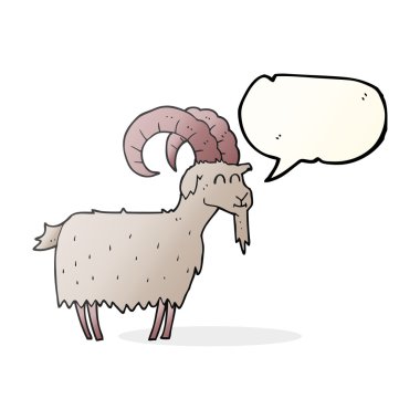 konuşma kabarcık karikatür keçi