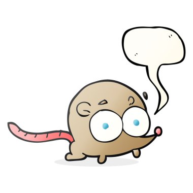 konuşma kabarcık karikatür fare