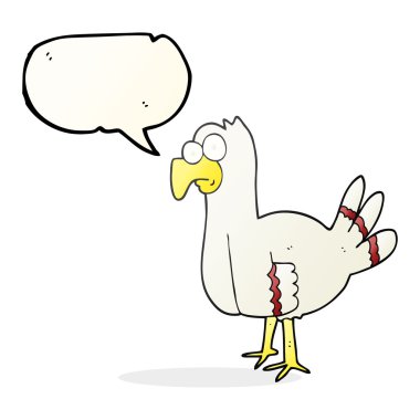 konuşma kabarcık karikatür kuş