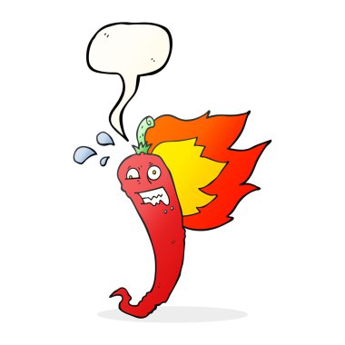 sıcak biber biber konuşma kabarcık karikatür