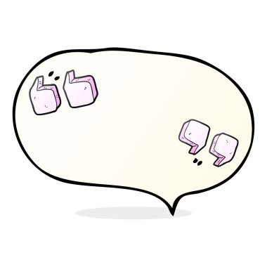 konuşma kabarcık karikatür tırnak işaretleri