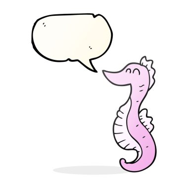 konuşma kabarcık karikatür denizatı