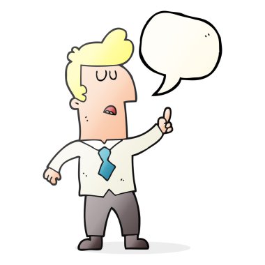 konuşma kabarcık karikatür işadamı