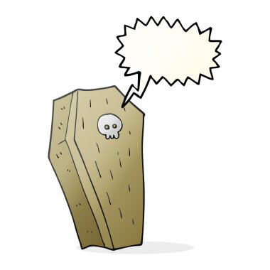 konuşma balonu çizgi film ürkütücü tabut