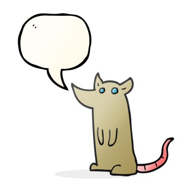 konuşma kabarcık karikatür fare