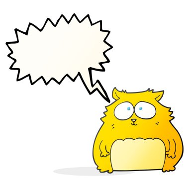 konuşma kabarcık karikatür kedi