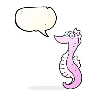 konuşma kabarcık karikatür denizatı