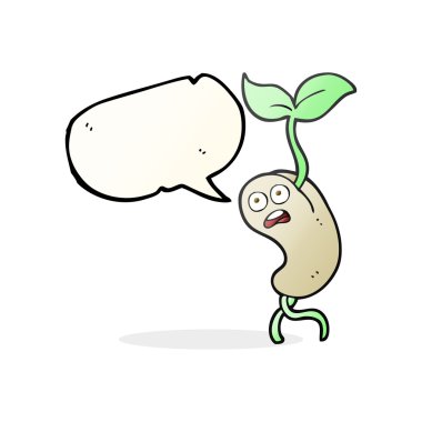 konuşma kabarcık karikatür tohum çimlenme