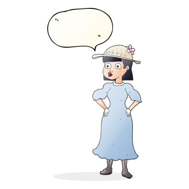 içinde mantıklı konuşma kabarcık karikatür kadın