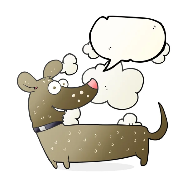 Sprechblase Karikatur glücklicher Hund — Stockvektor