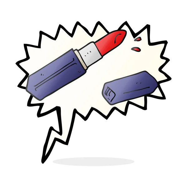 Sprechblase Cartoon Lippenstift — Stockvektor