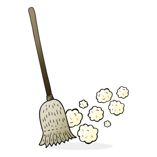 Cartoon sweeping brush Cartoon sweeping brush — Stock Vector