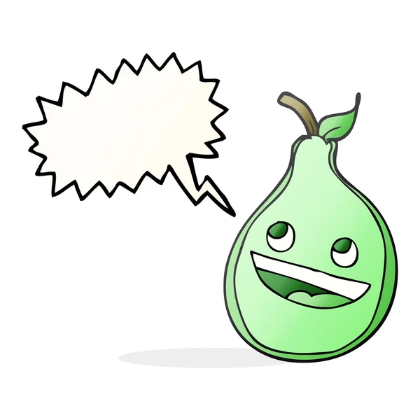 Speech bubble cartoon pear — Stock Vector