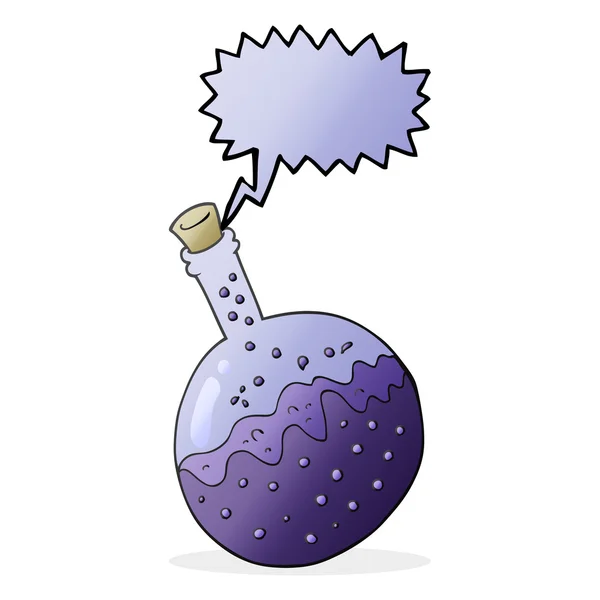 Toespraak bubble cartoon chemicaliën — Stockvector